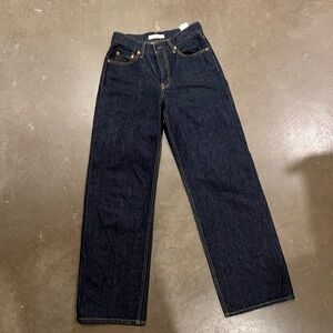 Moussy Dark Blue Straight Leg Jeans